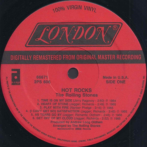 The Rolling Stones - Hot Rocks 1964-1971 (2xVinyl, LP, Compilation, Remastered) Near Mint (NM or M-) / Near Mint (NM or M-)