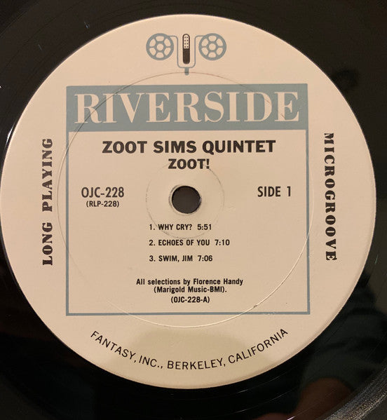 The Zoot Sims Quintet - Zoot! (Vinyl, LP, Album, Reissue)