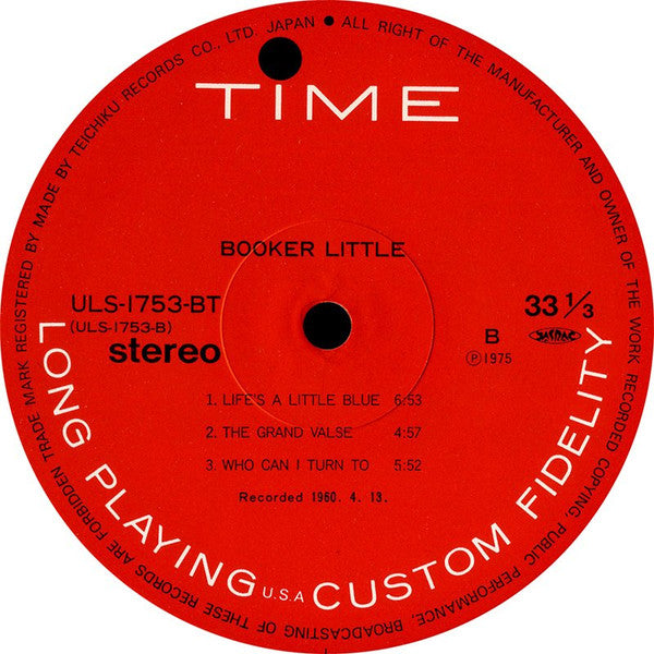 Booker Little - Booker Little (Vinyl, LP, Album, Reissue, Stereo)