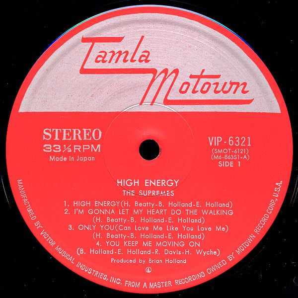 The Supremes - High Energy (Vinyl, LP, Album) Good Plus (G+) / Good Plus (G+)