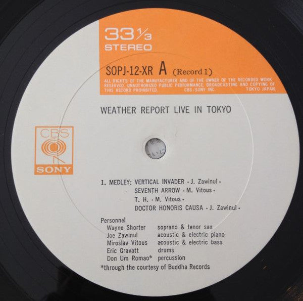 Weather Report - Weather Report Live In Tokyo (2xVinyl, LP, Album, Repress, Stereo) Very Good Plus (VG+) / Very Good Plus (VG+)