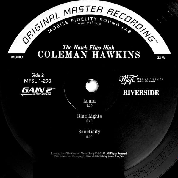 Coleman Hawkins - The Hawk Flies High (Vinyl, LP, Album, Limited Edition, Numbered, Reissue, Special Edition, Mono) Very Good Plus (VG+) / Near Mint (NM or M-)