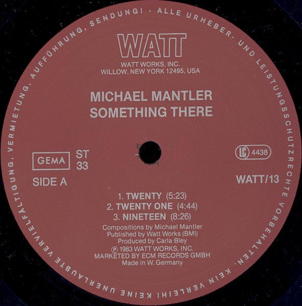 Michael Mantler - Something There (Vinyl, LP, Album) Very Good Plus (VG+) / Very Good (VG)