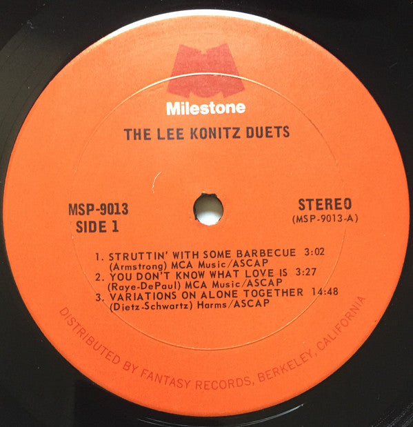 Lee Konitz - Duets (Vinyl, LP, Album, Reissue) Very Good (VG) / Very Good (VG)