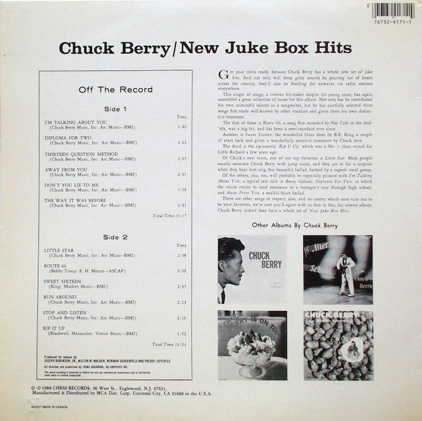 Chuck Berry - New Juke Box Hits (Vinyl, LP, Album, Reissue, Stereo) Very Good Plus (VG+) / Very Good (VG)