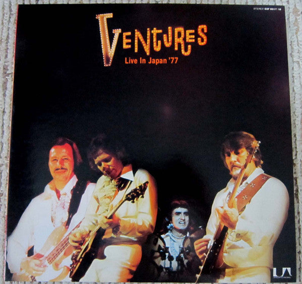 The Ventures - Live In Japan '77 (2xVinyl, LP, Album, Stereo) Good Plus (G+) / Very Good Plus (VG+)