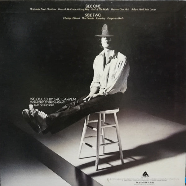Eric Carmen - Change Of Heart (Vinyl, LP, Album) Very Good (VG) / Very Good (VG)