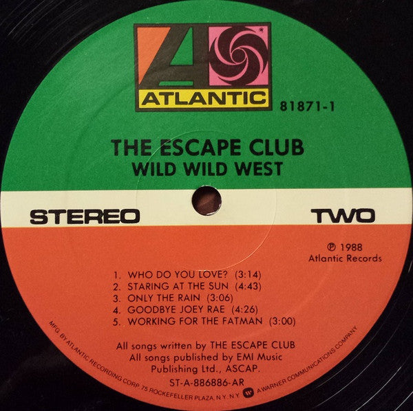 The Escape Club - Wild Wild West (Vinyl, LP, Album) Very Good (VG) / Very Good (VG)