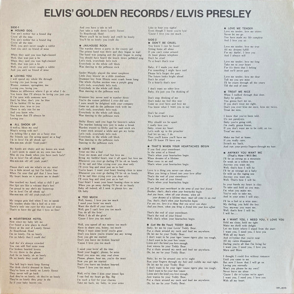Elvis Presley - Elvis' Golden Records (Vinyl, LP, Compilation, Reissue, Remastered, Mono) Very Good Plus (VG+) / Very Good (VG)