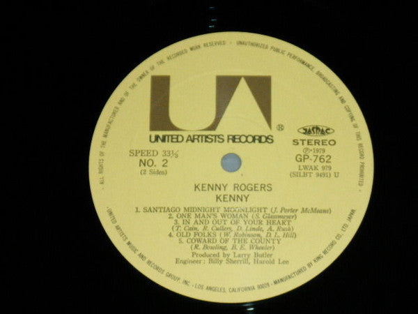 Kenny Rogers - Kenny (Vinyl, LP, Album) Very Good Plus (VG+) / Very Good Plus (VG+)