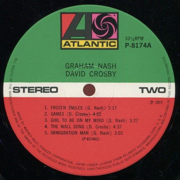Crosby & Nash - Graham Nash / David Crosby (Vinyl, LP, Album)
