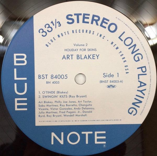 Art Blakey - Holiday For Skins Volume 2 (Vinyl, LP, Album, Limited Edition, Reissue, Stereo) Near Mint (NM or M-) / Near Mint (NM or M-)