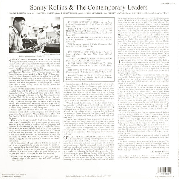 Sonny Rollins - Sonny Rollins And The Contemporary Leaders (Vinyl, ...