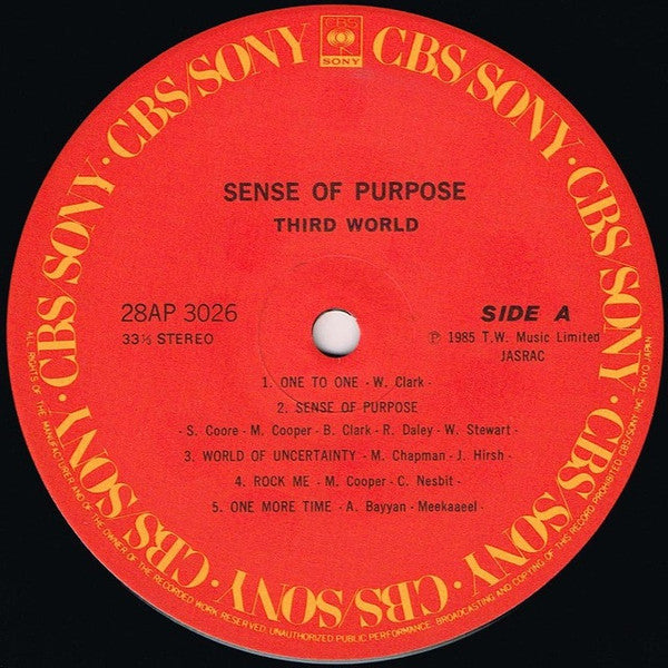 Third World - Sense Of Purpose (Vinyl, LP, Album) Good Plus (G+) / Very Good Plus (VG+)