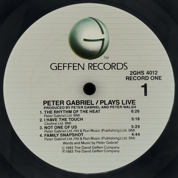 Peter Gabriel - Plays Live (Vinyl, LP, Album)