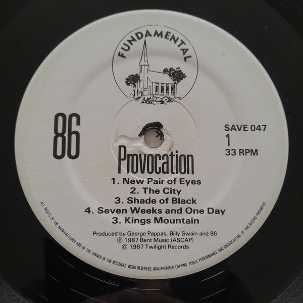 86 (2) - Provocation (Vinyl, LP, Album) Good Plus (G+) / Very Good Plus (VG+)