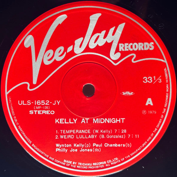 Wynton Kelly - Kelly At Midnite (Vinyl, LP, Album, Reissue, Stereo) Very Good Plus (VG+) / Very Good (VG)