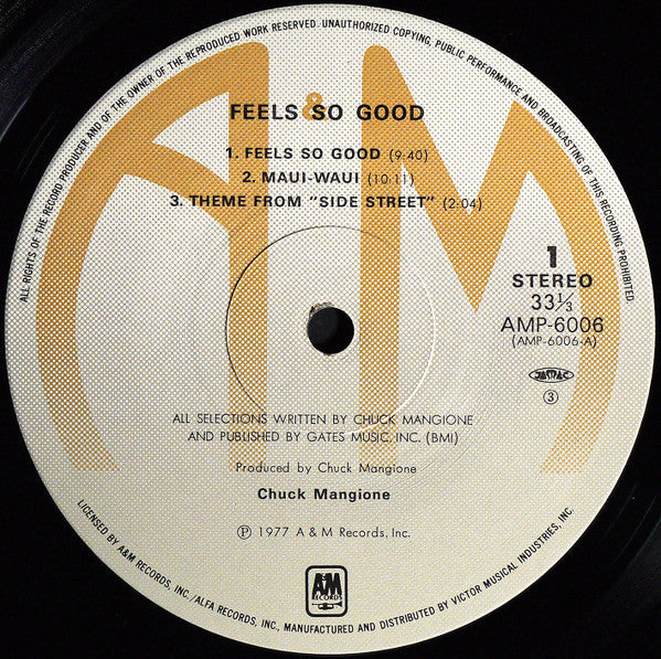 Chuck Mangione - Feels So Good (Vinyl, LP, Album, Reissue, Stereo)