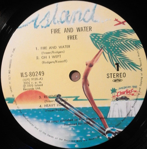 Free - Fire And Water (Vinyl, LP, Album, Reissue) Very Good Plus (VG+) / Very Good (VG)