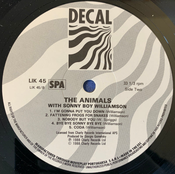 The Animals - The Animals With Sonny Boy Williamson (Vinyl, LP, Compilation) Very Good Plus (VG+) / Very Good Plus (VG+)