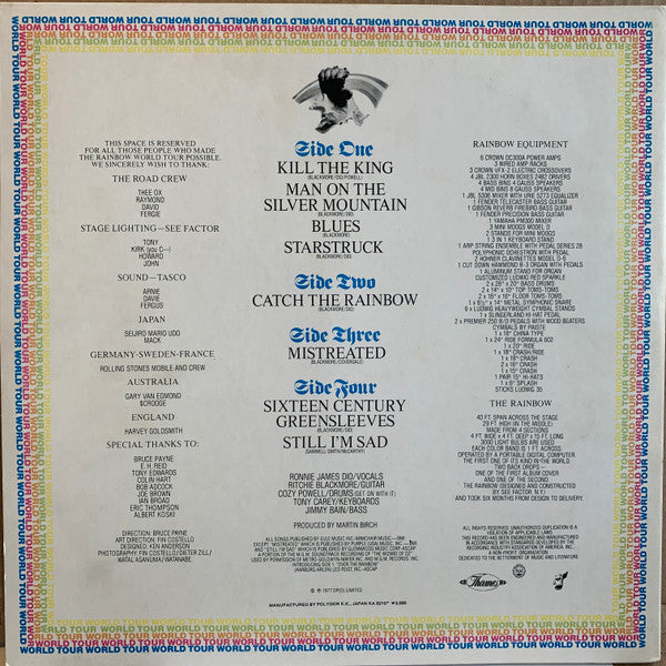 Rainbow - On Stage (2xVinyl, LP, Album, Reissue, Stereo) Very Good Plus (VG+) / Very Good Plus (VG+)