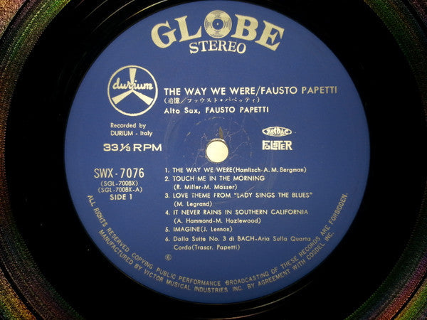 Fausto Papetti - The Way We Were (Vinyl, LP, Compilation) Very Good (VG) / Very Good (VG)