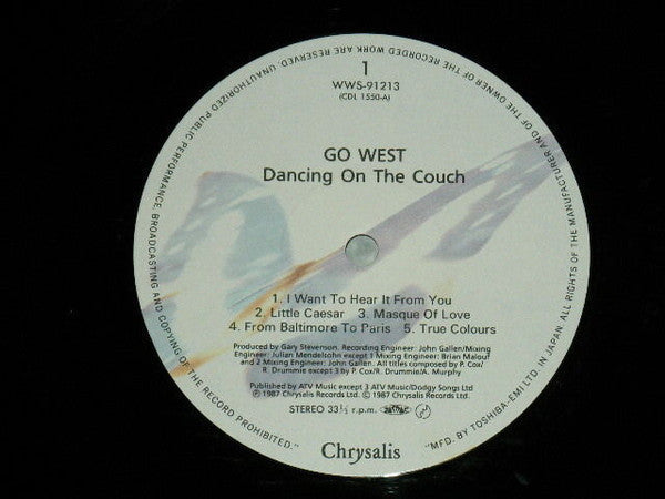 Go West - Dancing On The Couch (Vinyl, LP, Album) Very Good Plus (VG+) / Very Good (VG)