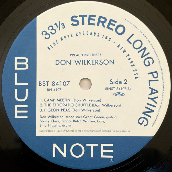 Don Wilkerson - Preach Brother! (Vinyl, LP, Album, Limited Edition, Reissue, Stereo) Near Mint (NM or M-) / Near Mint (NM or M-)
