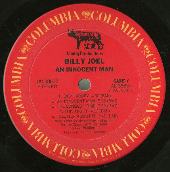 Billy Joel - An Innocent Man (Vinyl, LP, Album, Stereo) Very Good (VG) / Good Plus (G+)