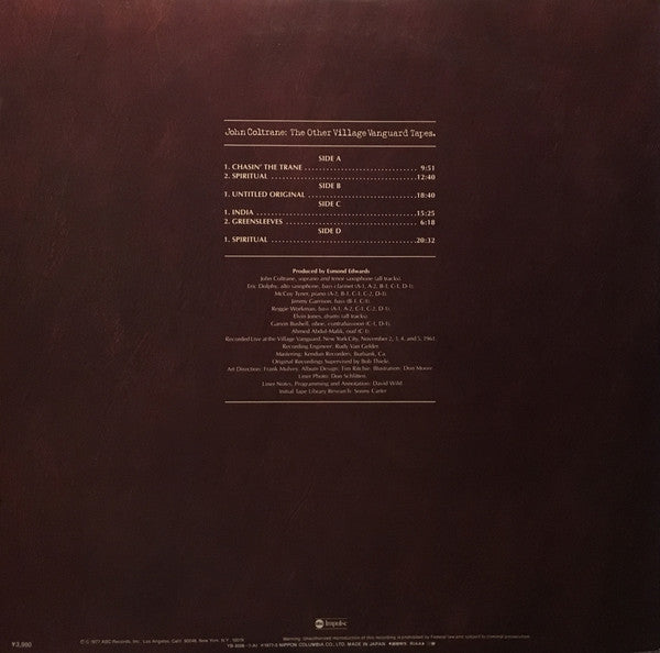 John Coltrane - The Other Village Vanguard Tapes (Vinyl, LP, Album)
