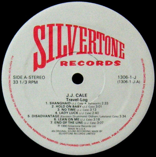 J.J. Cale - Travel-Log (Vinyl, LP, Album) Very Good Plus (VG+) / Very Good Plus (VG+)