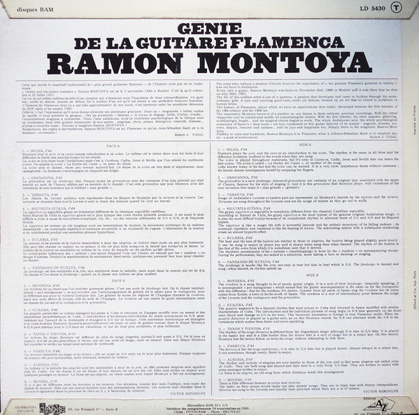 Ramón Montoya - Génie De La Guitare Flamenca (Vinyl, LP, Album) Very Good Plus (VG+) / Good Plus (G+)