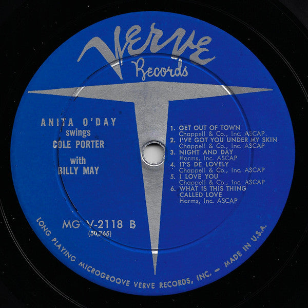 Anita O'Day - Swings Cole Porter (Vinyl, LP, Album, Mono) Good Plus (G+) / Fair (F)