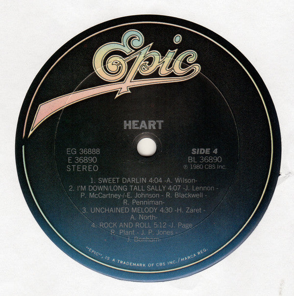 Heart - Greatest Hits / Live (2xVinyl, LP, Compilation, Reissue, Stereo) Very Good (VG) / Very Good (VG)