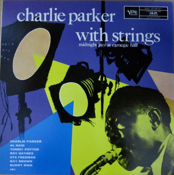 Charlie Parker With Strings - Midnight Jazz At Carnegie Hall (Vinyl, LP, Album, Reissue, Mono) Very Good Plus (VG+) / Very Good (VG)