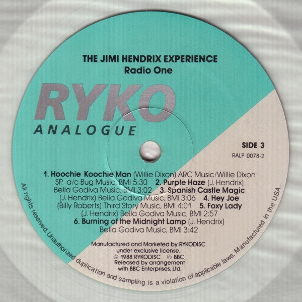 The Jimi Hendrix Experience - Radio One (Vinyl, Vinyl, All Media, LP, LP, Single Sided, Limited Edition, Remastered) Very Good (VG) / Very Good Plus (VG+)
