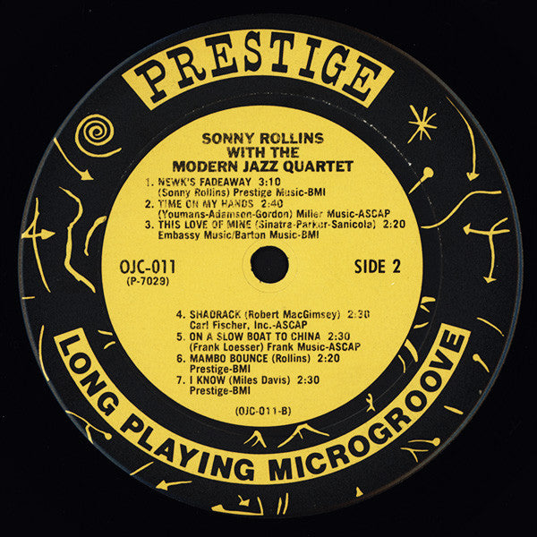 Sonny Rollins - Sonny Rollins With The Modern Jazz Quartet (Vinyl, LP, Album, Reissue, Mono) Good Plus (G+) / Very Good (VG)
