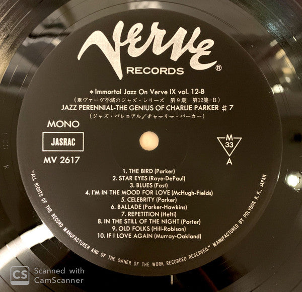 Charlie Parker - Jazz Perennial (Vinyl, LP, Album, Reissue, Mono) Very Good Plus (VG+) / Good Plus (G+)