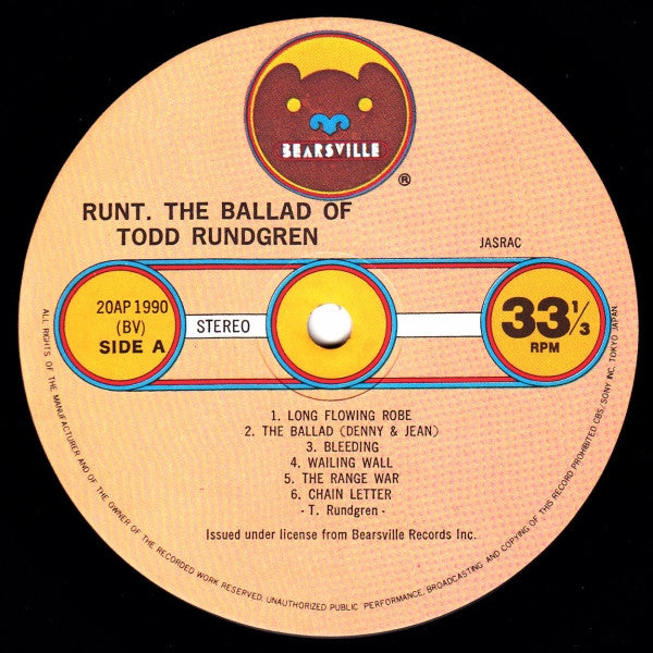 Runt - The Ballad Of Todd Rundgren (Vinyl, LP, Album, Reissue)