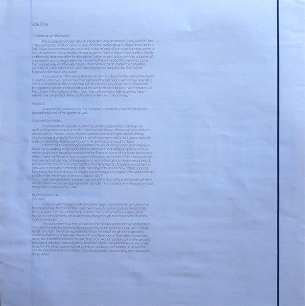 William Ackerman - Conferring With The Moon (Vinyl, LP, Album, Stereo) Very Good Plus (VG+) / Very Good Plus (VG+)