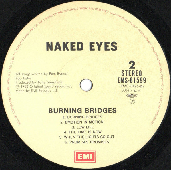 Naked Eyes - Burning Bridges (Vinyl, LP, Album, Stereo)