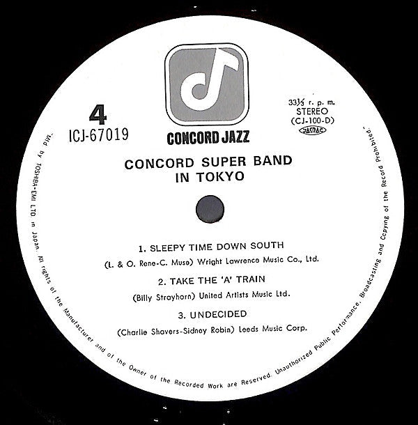 Concord Super Band - In Tokyo (Vinyl, LP, Album)