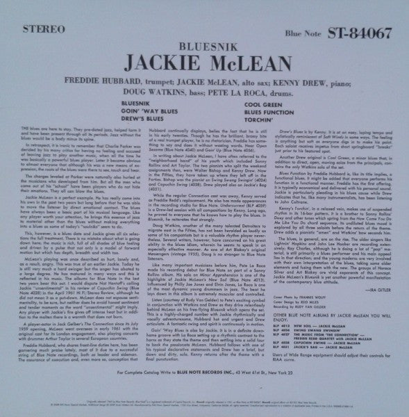 Jackie McLean - Bluesnik (2xVinyl, LP, 45 RPM, Limited Edition, Reissue, Remastered) Very Good Plus (VG+) / Very Good Plus (VG+)