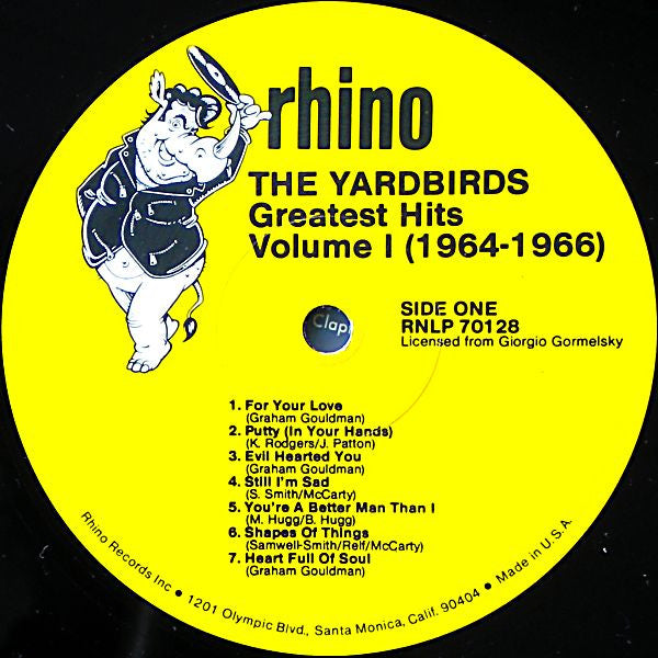 The Yardbirds - Greatest Hits, Volume One: 1964-1966 (Vinyl, LP, Album, Compilation) Very Good Plus (VG+) / Very Good Plus (VG+)