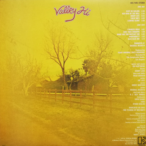 Iain Matthews - Valley Hi (Vinyl, LP, Album, Stereo) Very Good Plus (VG+) / Very Good Plus (VG+)