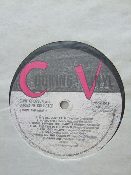 Clive Gregson And Christine Collister - Home And Away (Vinyl, LP, Album) Very Good (VG) / Good Plus (G+)