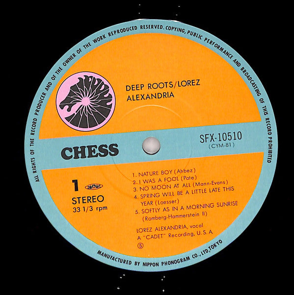 Lorez Alexandria - Deep Roots (Vinyl, LP, Album, Reissue, Stereo) Very Good Plus (VG+) / Very Good Plus (VG+)