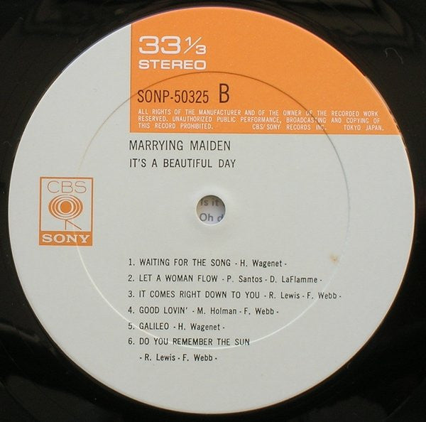 It's A Beautiful Day - Marrying Maiden (Vinyl, LP, Album) Very Good (VG) / Very Good Plus (VG+)
