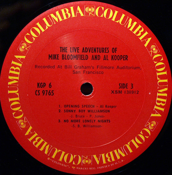 Mike Bloomfield - The Live Adventures Of Mike Bloomfield And Al Kooper (2xVinyl, LP, Album, Reissue, Stereo) Near Mint (NM or M-) / Near Mint (NM or M-)
