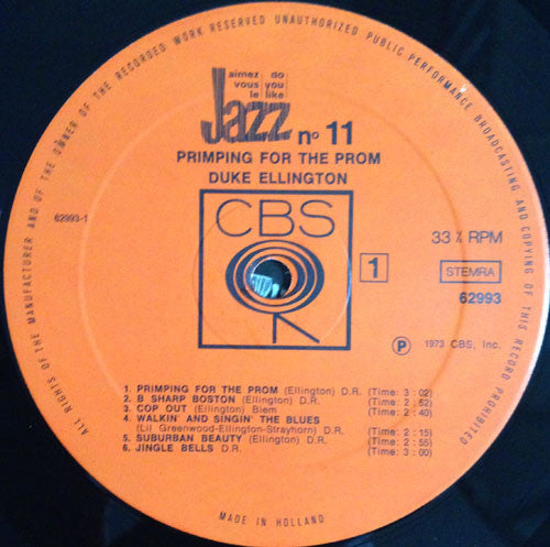 Duke Ellington And His Orchestra - Primping For The Prom (Vinyl, LP) Very Good Plus (VG+) / Very Good (VG)